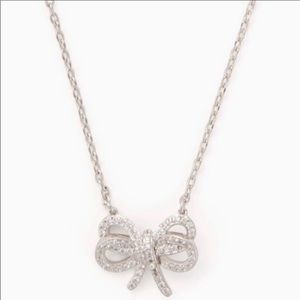 Kate Spade Pave Bow Necklace NWT